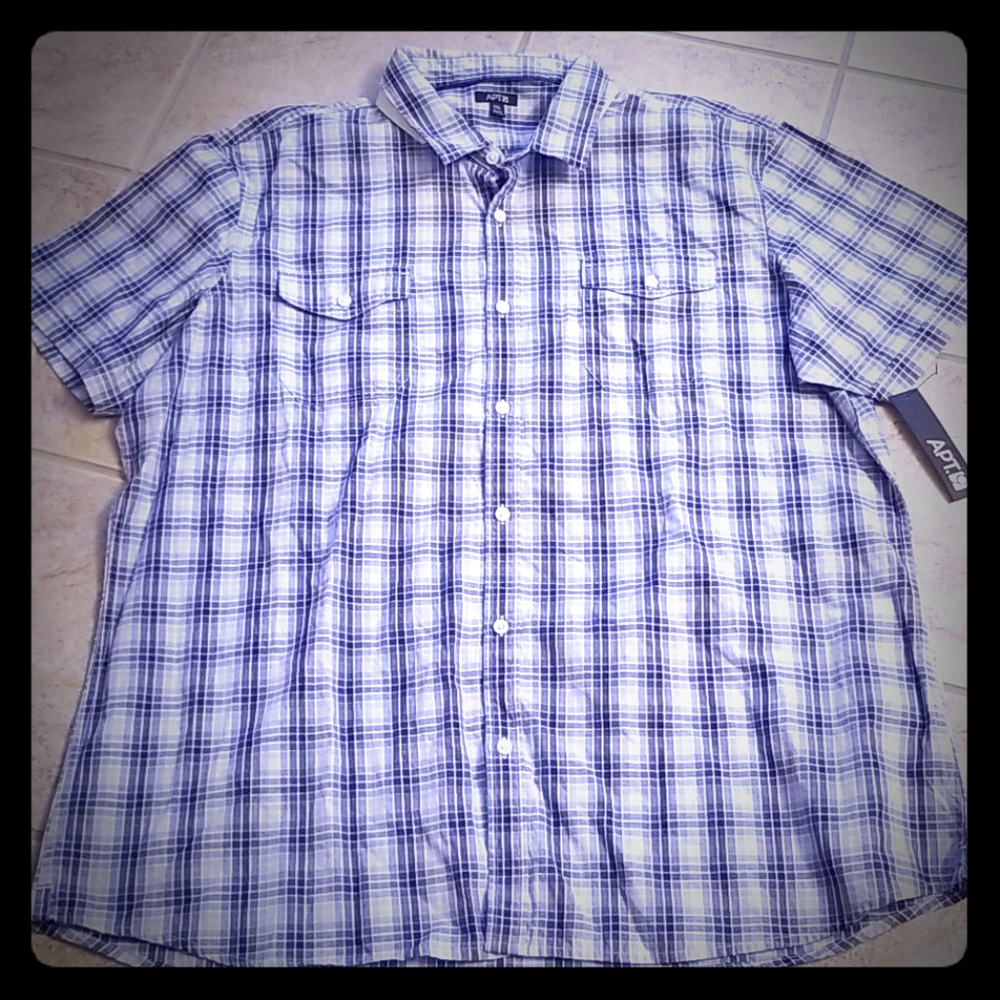 Mens Apt. 9 short sleeve shirt size XXL BNWT